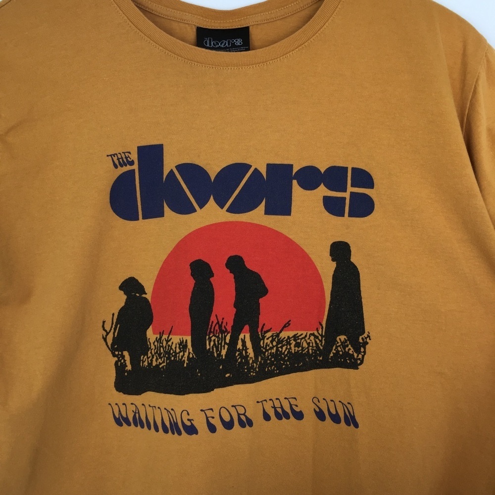 The Doors Band T-Shirt Women’s Size Large Mustard Yellow Retro - Picture 4 of 11